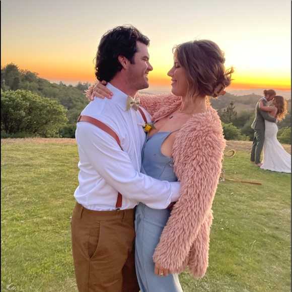 House of Harlow 1960 x REVOLVE Janice Shag Coat in Maple Sugar size small - Picture 3 of 5